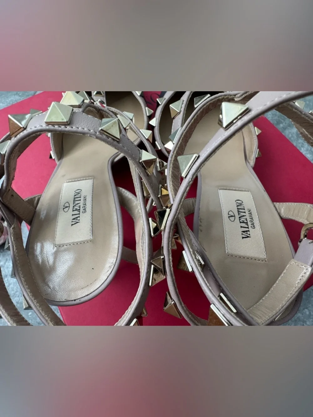 VALENTINO GARAVANI Rockstud Caged Pump 65Mm T-Strap heels dark gray 39 - Picture 6 of 14